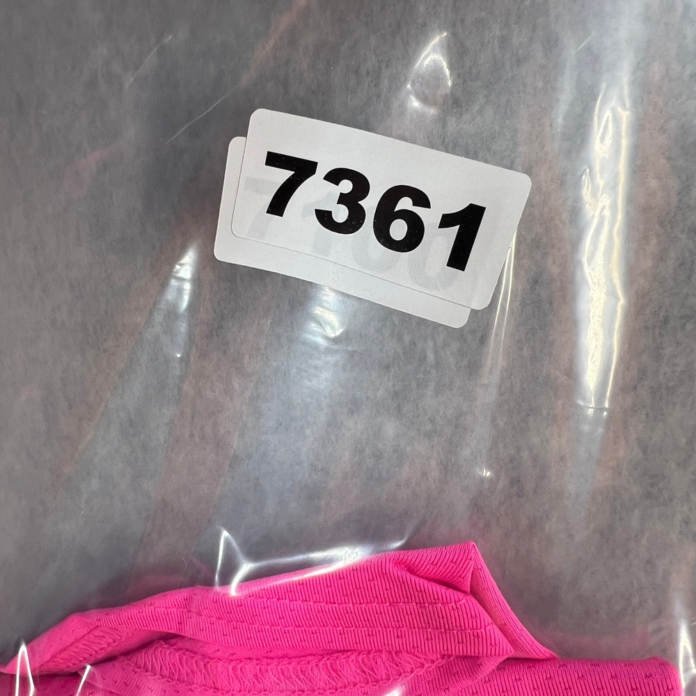SSYS The Label Neon Pink Perforated Mesh Long Sleeve Athletic Top XS - Picture 9 of 9